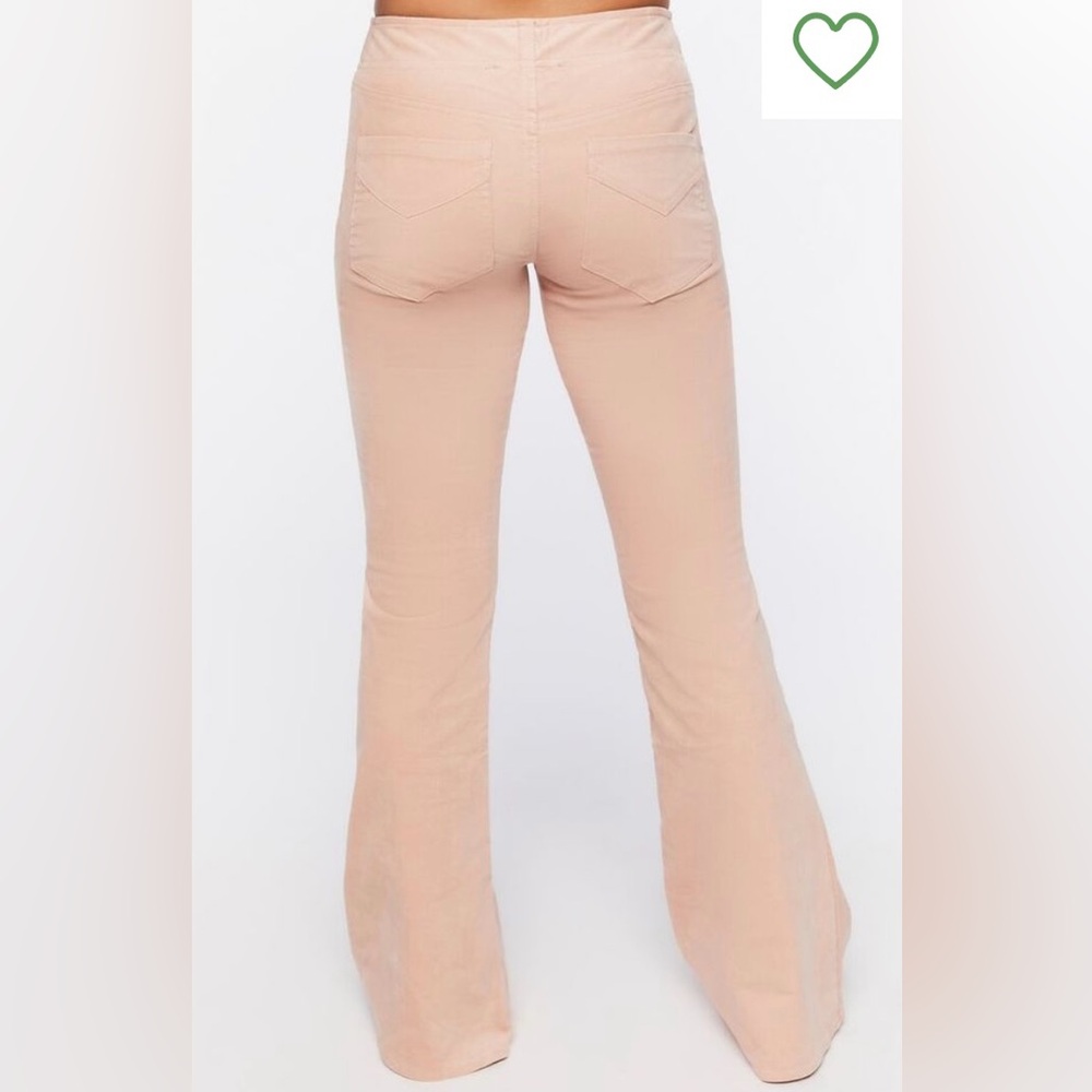 Forever 21 Blush Low-Rise Corduroy Flare Leg Pants XL - Picture 2 of 10